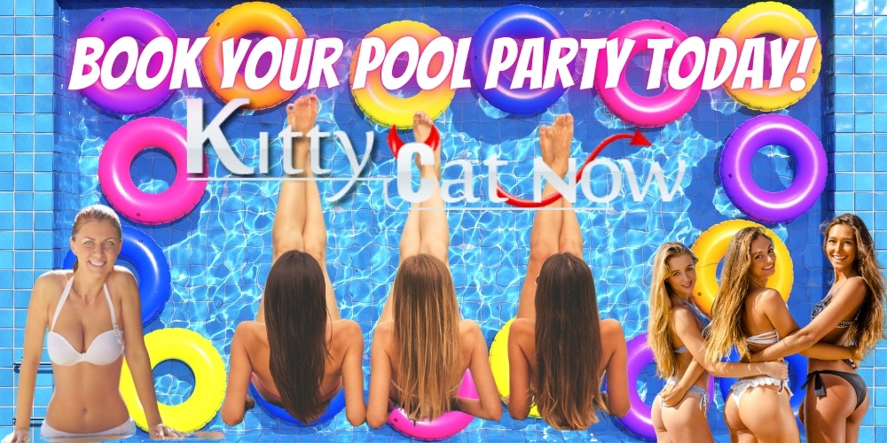 Book your pool party today -Kitty Cat Now Denver